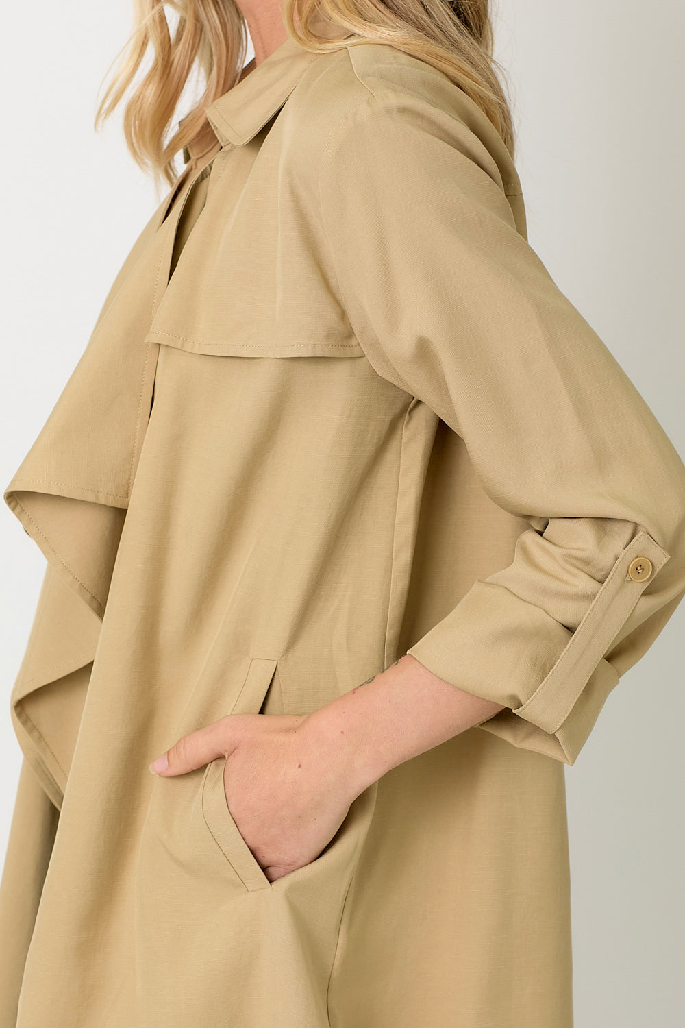 Open trench coat hotsell